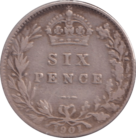 1901 SIXPENCE ( GF ) - SIXPENCE - Cambridgeshire Coins