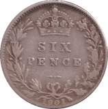 1901 SIXPENCE ( GF ) - SIXPENCE - Cambridgeshire Coins