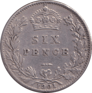 1901 SIXPENCE ( GF ) - SIXPENCE - Cambridgeshire Coins