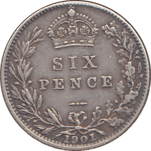 1901 SIXPENCE ( GF ) - SIXPENCE - Cambridgeshire Coins