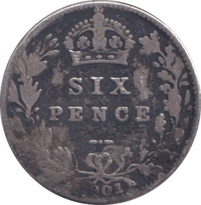 1901 SIXPENCE ( GF ) - SIXPENCE - Cambridgeshire Coins