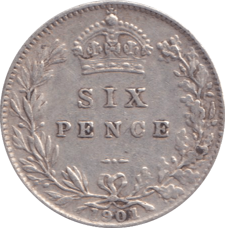 1901 SIXPENCE ( GF ) - SIXPENCE - Cambridgeshire Coins