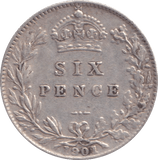 1901 SIXPENCE ( GF ) - SIXPENCE - Cambridgeshire Coins