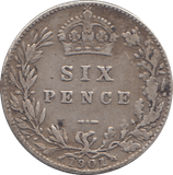 1901 SIXPENCE ( GF ) - WORLD COINS - Cambridgeshire Coins