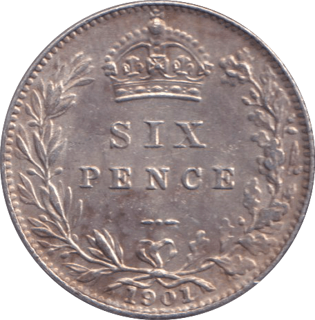 1901 SIXPENCE ( GVF ) - SIXPENCE - Cambridgeshire Coins