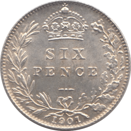 1901 SIXPENCE ( UNC ) - SIXPENCE - Cambridgeshire Coins