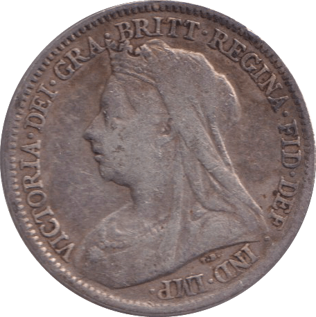 1901 SIXPENCE ( VF ) - SIXPENCE - Cambridgeshire Coins