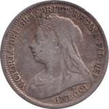 1901 SIXPENCE ( VF ) - SIXPENCE - Cambridgeshire Coins
