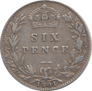 1901 SIXPENCE ( VF ) - Sixpence - Cambridgeshire Coins