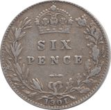 1901 SIXPENCE ( VF ) - Sixpence - Cambridgeshire Coins