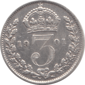1901 THREEPENCE ( EF ) - THREEPENCE - Cambridgeshire Coins