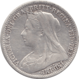 1901 THREEPENCE ( EF ) - THREEPENCE - Cambridgeshire Coins