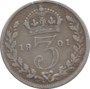 1901 THREEPENCE ( FINE ) - THREEPENCE - Cambridgeshire Coins