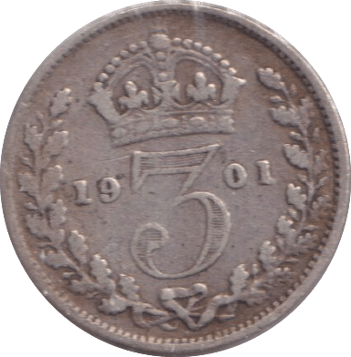 1901 THREEPENCE ( FINE ) - THREEPENCE - Cambridgeshire Coins