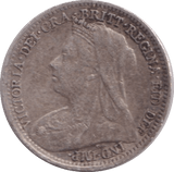 1901 THREEPENCE ( GVF ) - Farthing - Cambridgeshire Coins