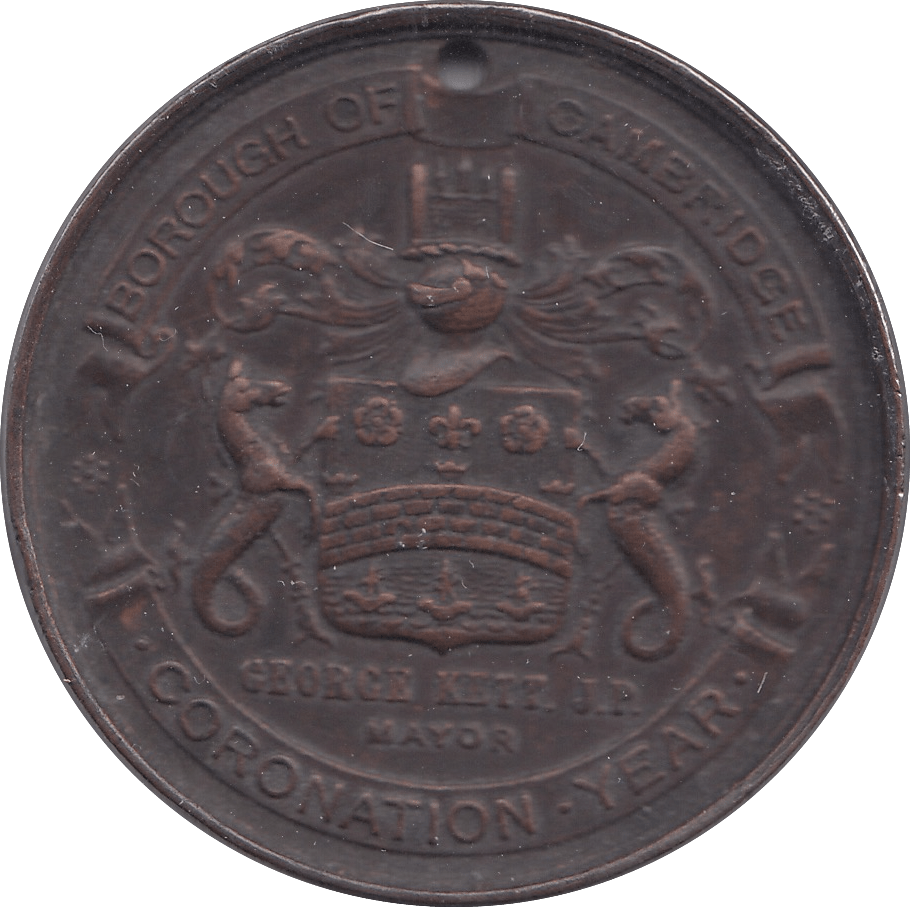 1902 BOROUGH OF CAMBRIDGE CORONATION MEDAL - MEDALS & MEDALLIONS - Cambridgeshire Coins