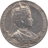 1902 CORONATION KING EDWARD VII QUEEN ALEXANDRA SILVER MEDALLION - MEDALS & MEDALLIONS - Cambridgeshire Coins