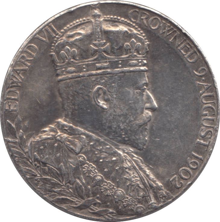 1902 CORONATION KING EDWARD VII QUEEN ALEXANDRA SILVER MEDALLION - MEDALS & MEDALLIONS - Cambridgeshire Coins