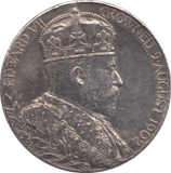 1902 CORONATION KING EDWARD VII QUEEN ALEXANDRA SILVER MEDALLION - MEDALS & MEDALLIONS - Cambridgeshire Coins