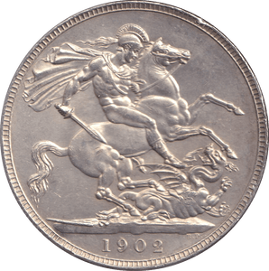 1902 CROWN ( AUNC ) - CROWN - Cambridgeshire Coins