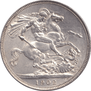 1902 CROWN ( AUNC ) - CROWN - Cambridgeshire Coins