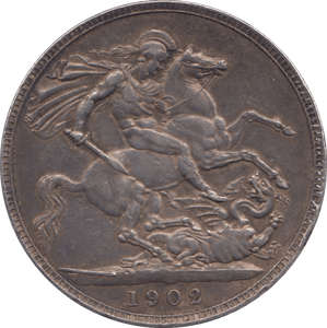 1902 CROWN ( EF ) - CROWN - Cambridgeshire Coins