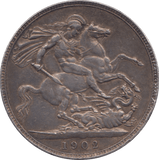 1902 CROWN ( EF ) - CROWN - Cambridgeshire Coins