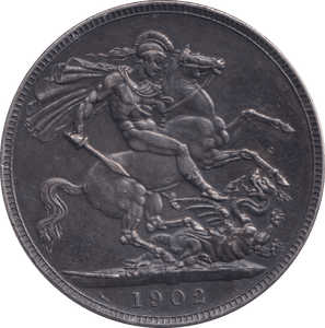 1902 CROWN ( EF ) - CROWN - Cambridgeshire Coins