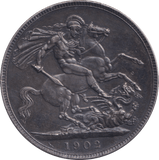 1902 CROWN ( EF ) - CROWN - Cambridgeshire Coins