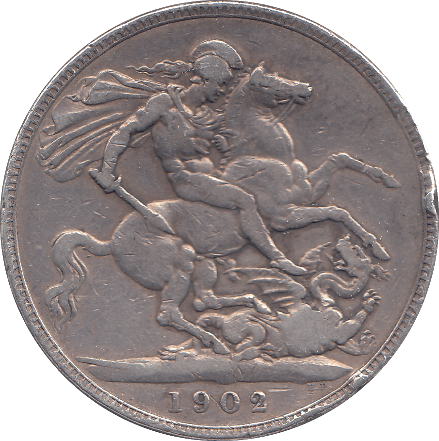1902 CROWN ( FINE ) - CROWN - Cambridgeshire Coins
