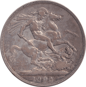 1902 CROWN ( FINE ) - CROWN - Cambridgeshire Coins