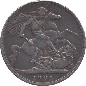 1902 CROWN ( FINE ) - CROWN - Cambridgeshire Coins