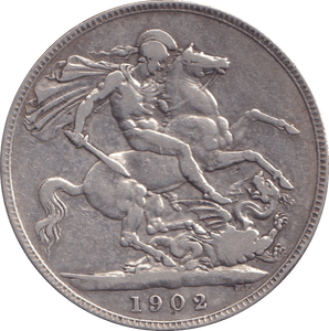 1902 CROWN ( FINE ) - CROWN - Cambridgeshire Coins