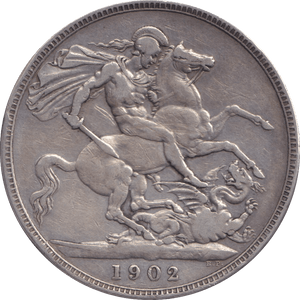 1902 CROWN ( FINE ) - CROWN - Cambridgeshire Coins