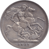 1902 CROWN ( FINE ) - CROWN - Cambridgeshire Coins
