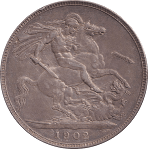 1902 CROWN ( GVF ) - CROWN - Cambridgeshire Coins
