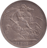 1902 CROWN ( GVF ) - CROWN - Cambridgeshire Coins