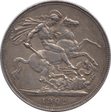 1902 CROWN ( GVF ) - CROWN - Cambridgeshire Coins