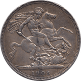 1902 CROWN ( GVF ) - CROWN - Cambridgeshire Coins