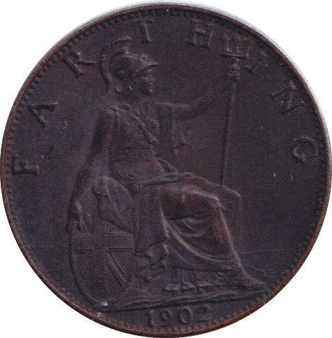 1902 FARTHING ( AUNC ) - FARTHING - Cambridgeshire Coins