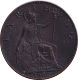 1902 FARTHING ( AUNC ) - FARTHING - Cambridgeshire Coins