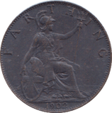 1902 FARTHING ( AUNC ) - FARTHING - Cambridgeshire Coins