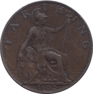 1902 FARTHING ( FINE ) - Farthing - Cambridgeshire Coins