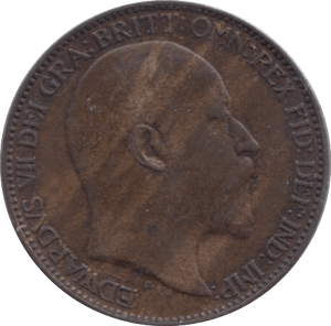 1902 FARTHING ( FINE ) - Farthing - Cambridgeshire Coins