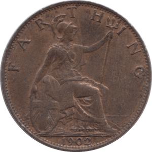 1902 FARTHING ( GF ) - Farthing - Cambridgeshire Coins
