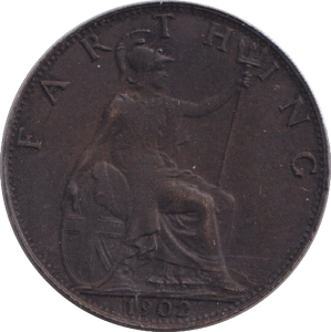 1902 FARTHING ( GVF ) - WORLD COINS - Cambridgeshire Coins