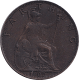 1902 FARTHING ( GVF ) - WORLD COINS - Cambridgeshire Coins
