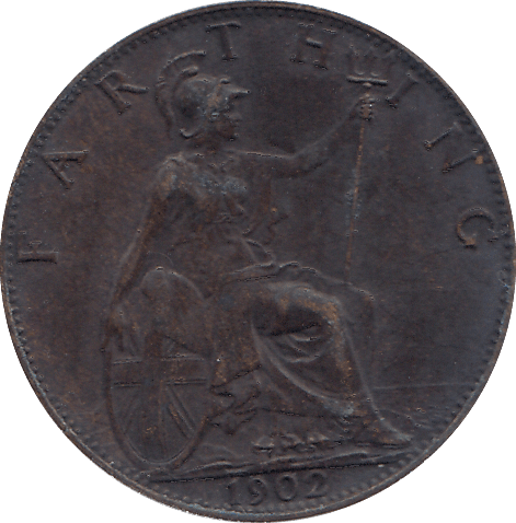 1902 FARTHING ( UNC ) - FARTHING - Cambridgeshire Coins