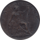 1902 FARTHING ( UNC ) - FARTHING - Cambridgeshire Coins