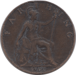1902 FARTHING ( VF ) - Farthing - Cambridgeshire Coins